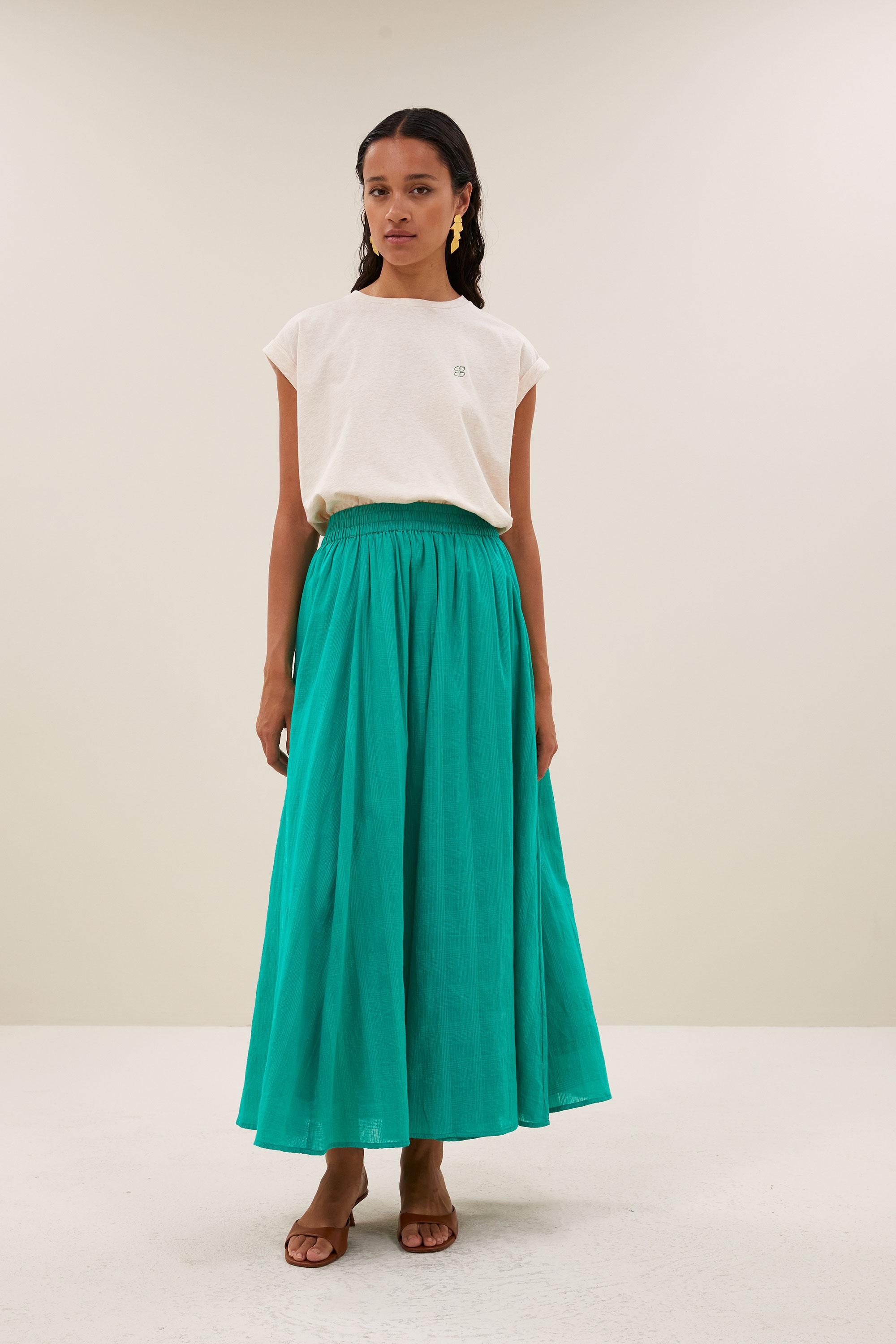 By-Bar Ruby Dobby Skirt Lucky Green Rock grün